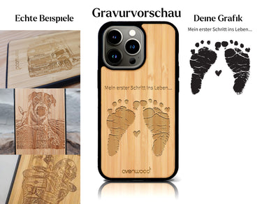 INDIVIDUELL iPhone 15 Pro Max Bambus-Kunststoff